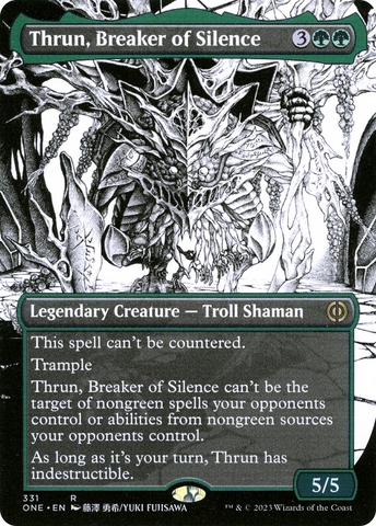 {R} Thrun, Breaker of Silence (Borderless Manga) [Phyrexia: All Will Be One][ONE 331]
