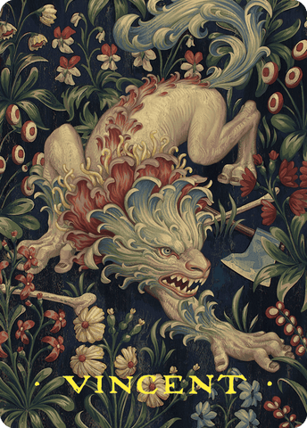 {A} Beast Token Art Card (Gold-Stamped Signature) [Wilds of Eldraine Art Series][GS AWOE 056]