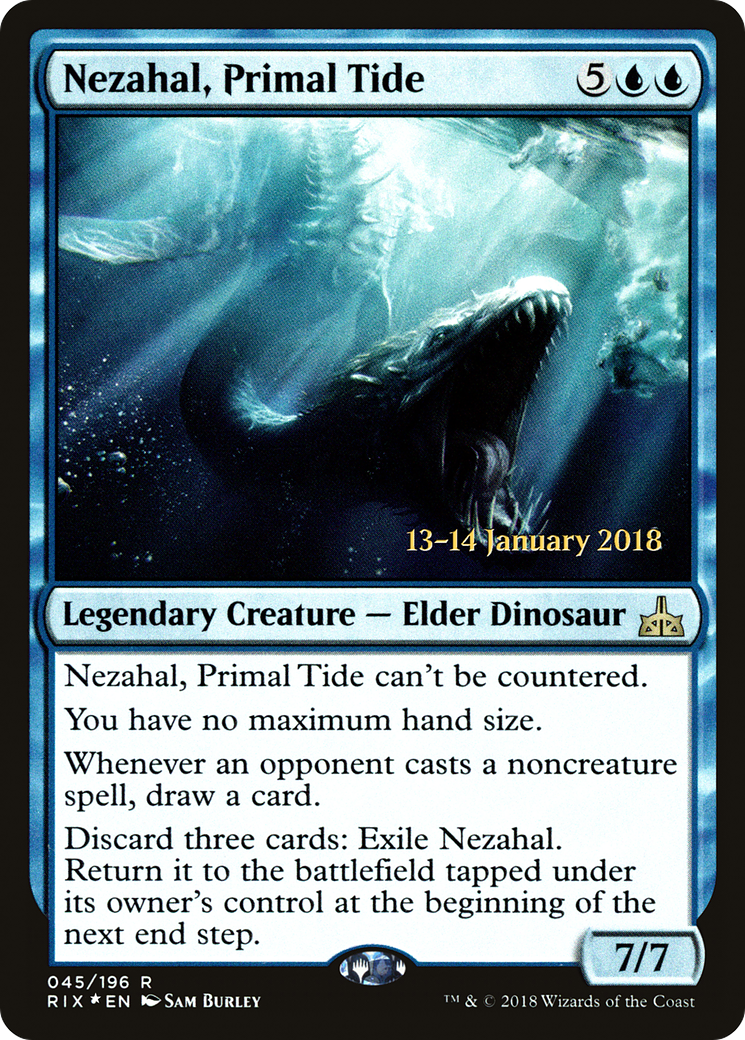 {R} Nezahal, Primal Tide [Rivals of Ixalan Prerelease Promos][PR RIX 045] - Misty Mountain Games
