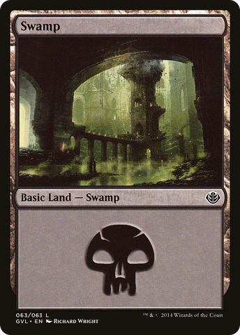 {B}[GVL 063] Swamp (63) (Garruk vs. Liliana) [Duel Decks Anthology]