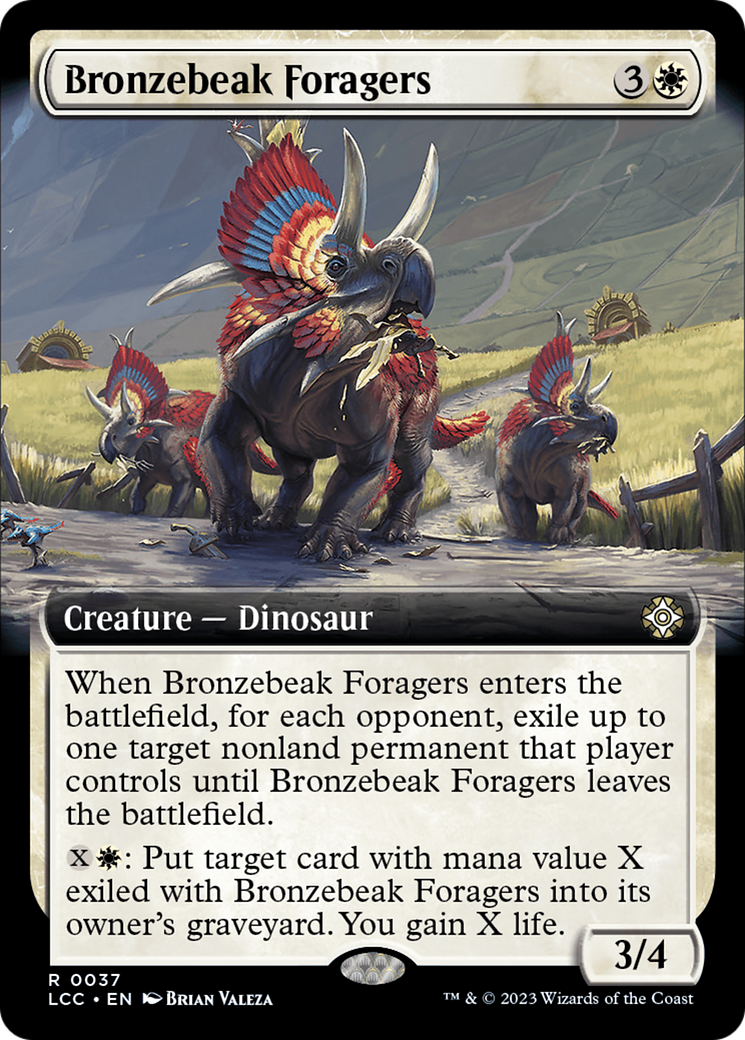{R} Bronzebeak Foragers (Extended Art) [The Lost Caverns of Ixalan Commander][LCC 037]