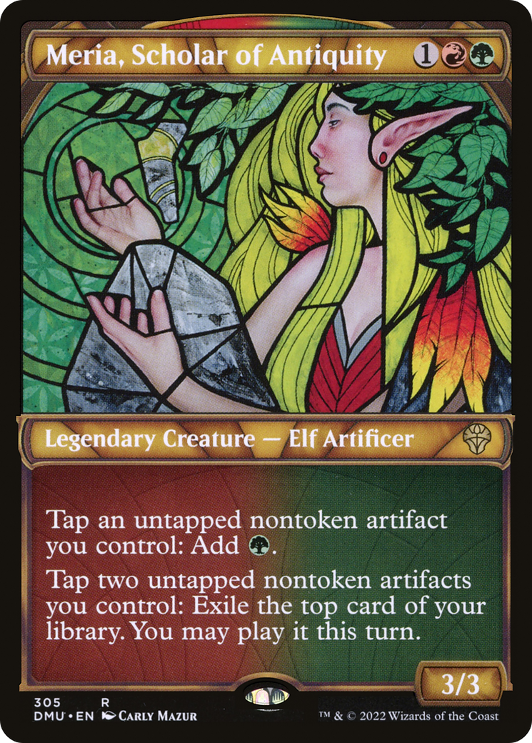 {R} Meria, Scholar of Antiquity (Showcase) [Dominaria United][DMU 305]