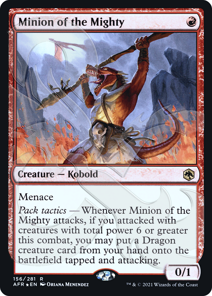 {R} Minion of the Mighty (Ampersand Promo) [Dungeons & Dragons: Adventures in the Forgotten Realms Promos][AMP AFR 156]