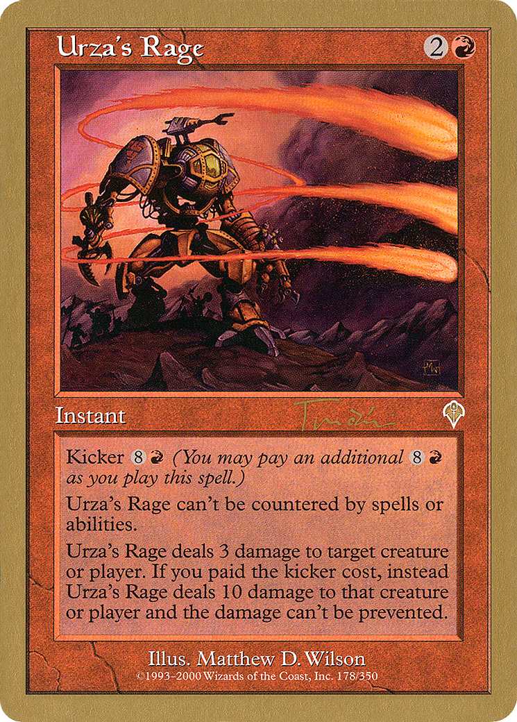 {R} Urza's Rage (Jan Tomcani) [World Championship Decks 2001][GB WC01 JT178]
