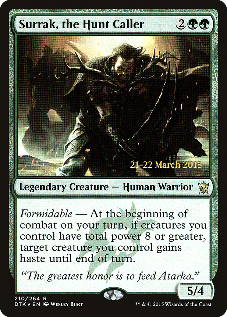 {R} Surrak, the Hunt Caller [Dragons of Tarkir Prerelease Promos][PR DTK 210] - Misty Mountain Games