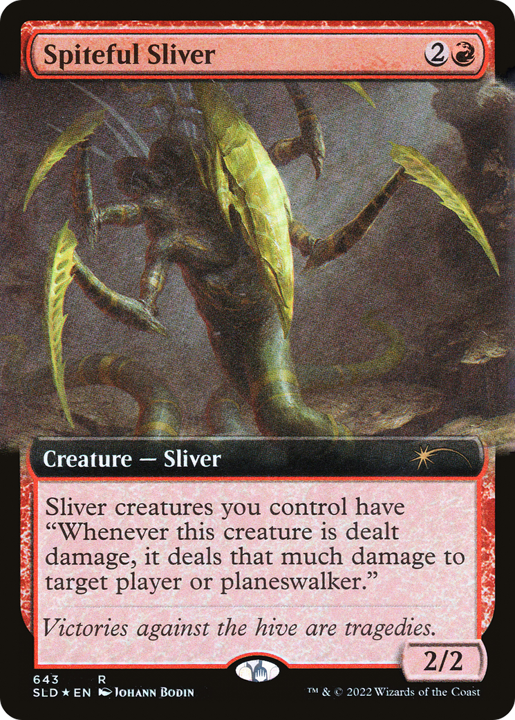 {R} Spiteful Sliver (Extended Art) [Secret Lair Drop Promos][SLD 643]