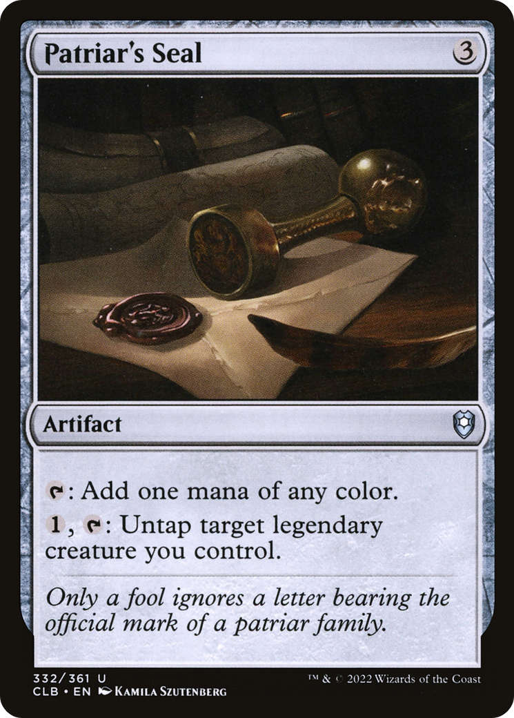 {C} Patriar's Seal [Commander Legends: Battle for Baldur's Gate][CLB 332]