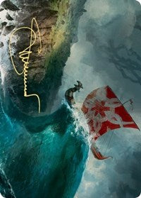 {A} Run Ashore Art Card (Gold-Stamped Signature) [Kaldheim Art Series][GS AKHM 019]