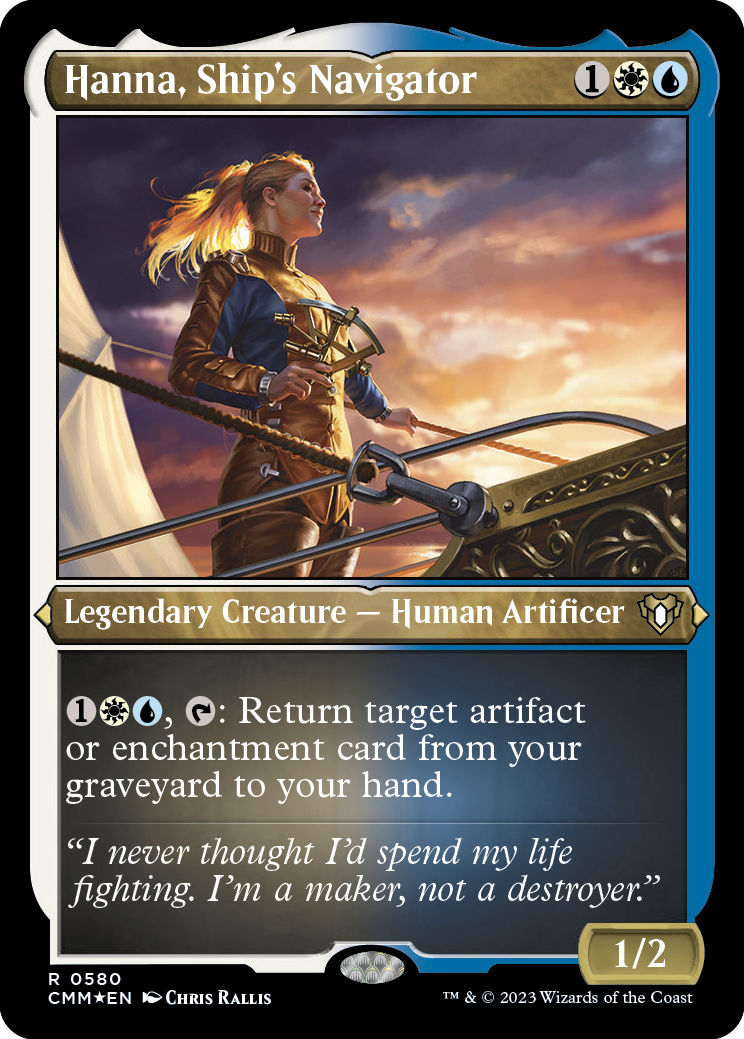 {R} Hanna, Ship's Navigator (Foil Etched) [Commander Masters][CMM 580]