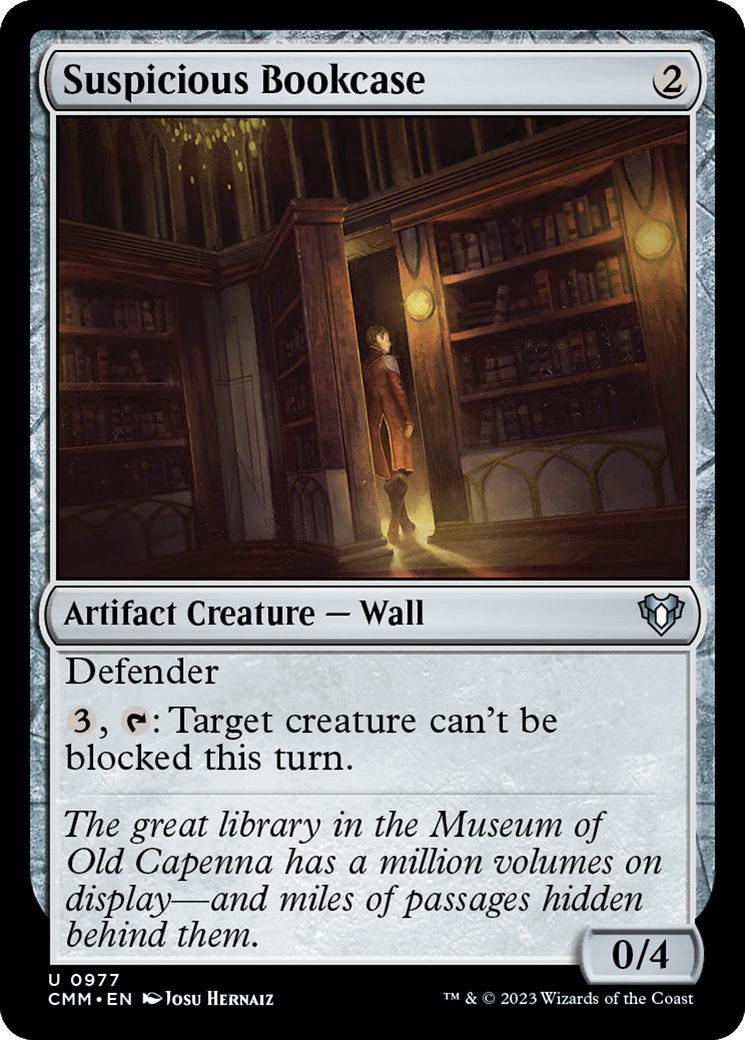 {C} Suspicious Bookcase [Commander Masters][CMM 977]