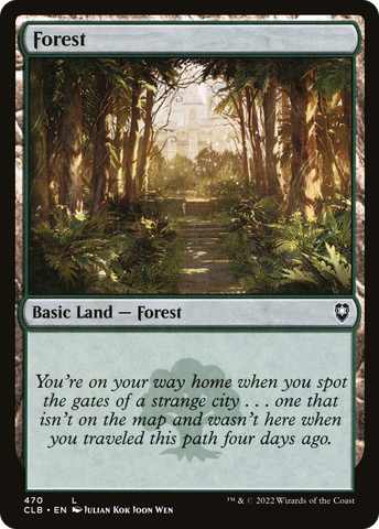 {B}[CLB 470] Forest (470) [Commander Legends: Battle for Baldur's Gate]