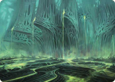 {A} Swamp Art Card [Phyrexia: All Will Be One Art Series][AONE 063]