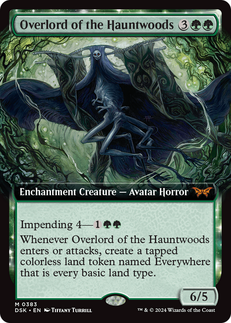 {@R} Overlord of the Hauntwoods (Extended Art) [Duskmourn: House of Horror][DSK 383]