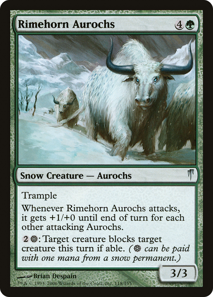 {C} Rimehorn Aurochs [Coldsnap][CSP 118] - Misty Mountain Games