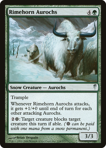 {C} Rimehorn Aurochs [Coldsnap][CSP 118]