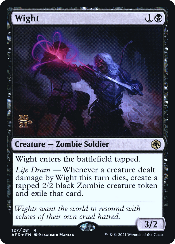 {R} Wight [Dungeons & Dragons: Adventures in the Forgotten Realms Prerelease Promos][PR AFR 127]