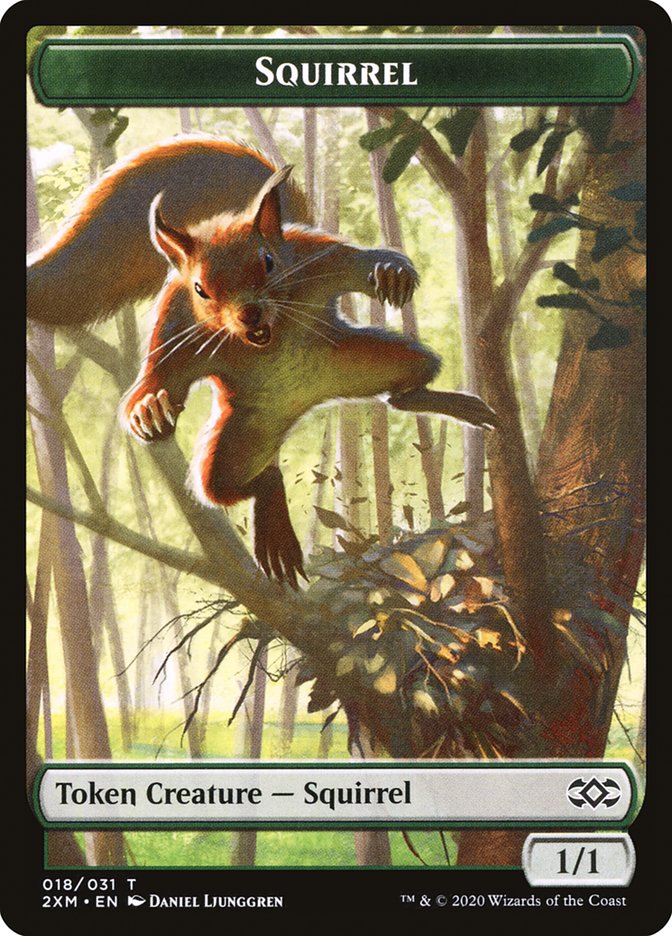 {T} Soldier // Squirrel Double-sided Token [Double Masters Tokens][T2XM 006]