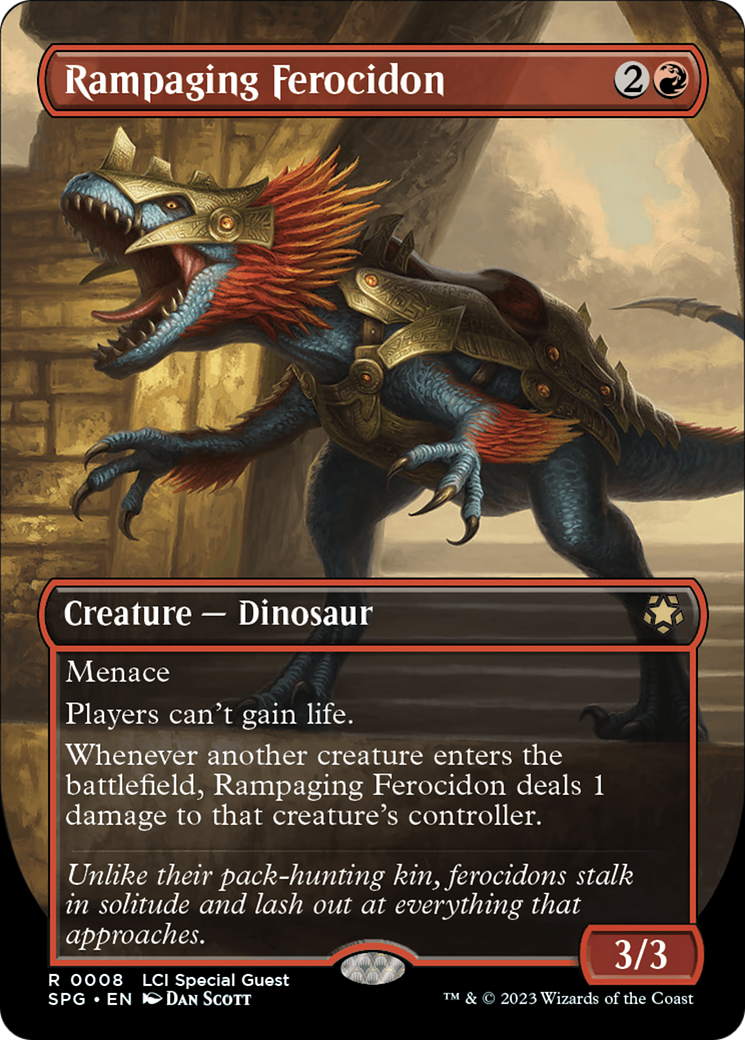 {R} Rampaging Ferocidon (Borderless) [The Lost Caverns of Ixalan Special Guests][SPG 008]