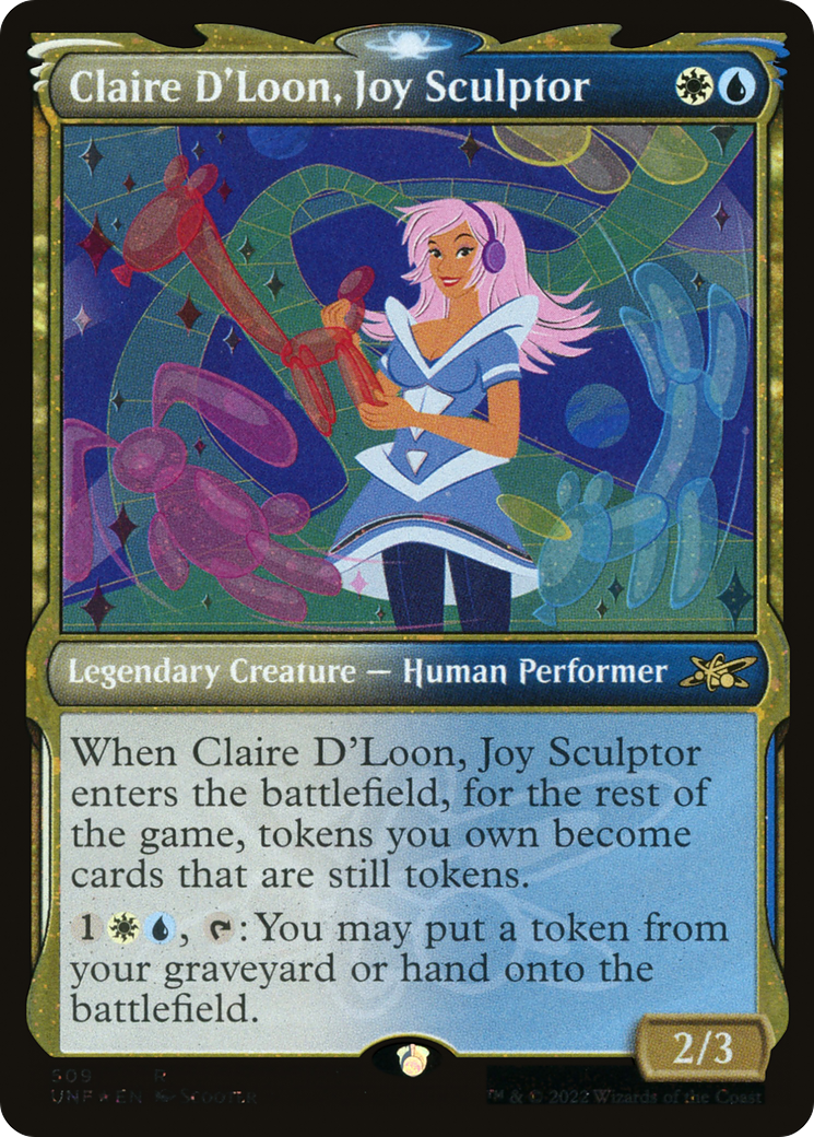 {R} Claire D'Loon, Joy Sculptor (Showcase) (Galaxy Foil) [Unfinity][UNF 509]