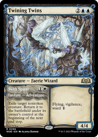 {@R} Twining Twins // Swift Spiral (Showcase) [Wilds of Eldraine][WOE 296]