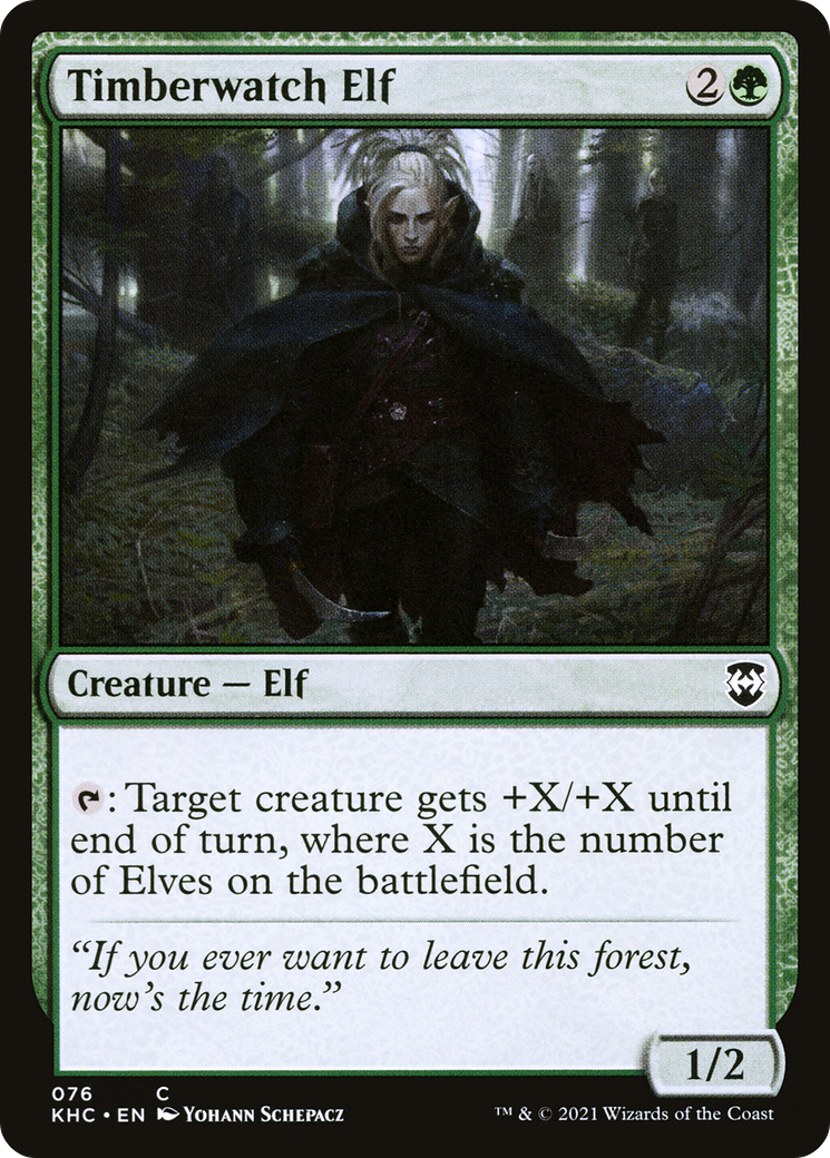 {C} Timberwatch Elf [Kaldheim Commander][KHC 076]