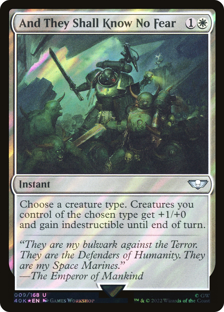{C} And They Shall Know No Fear (Surge Foil) [Universes Beyond: Warhammer 40,000][SF 40K 009]