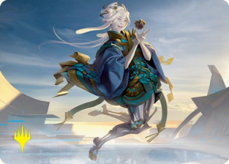 {A} Moonfolk Puzzlemaker Art Card (Gold-Stamped Signature) [Kamigawa: Neon Dynasty Art Series][GS ANEO 006]