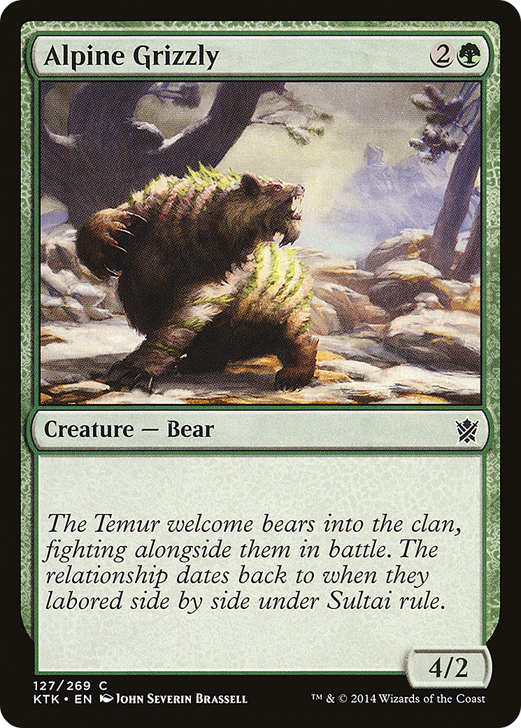 {C} Alpine Grizzly [Khans of Tarkir][KTK 127]