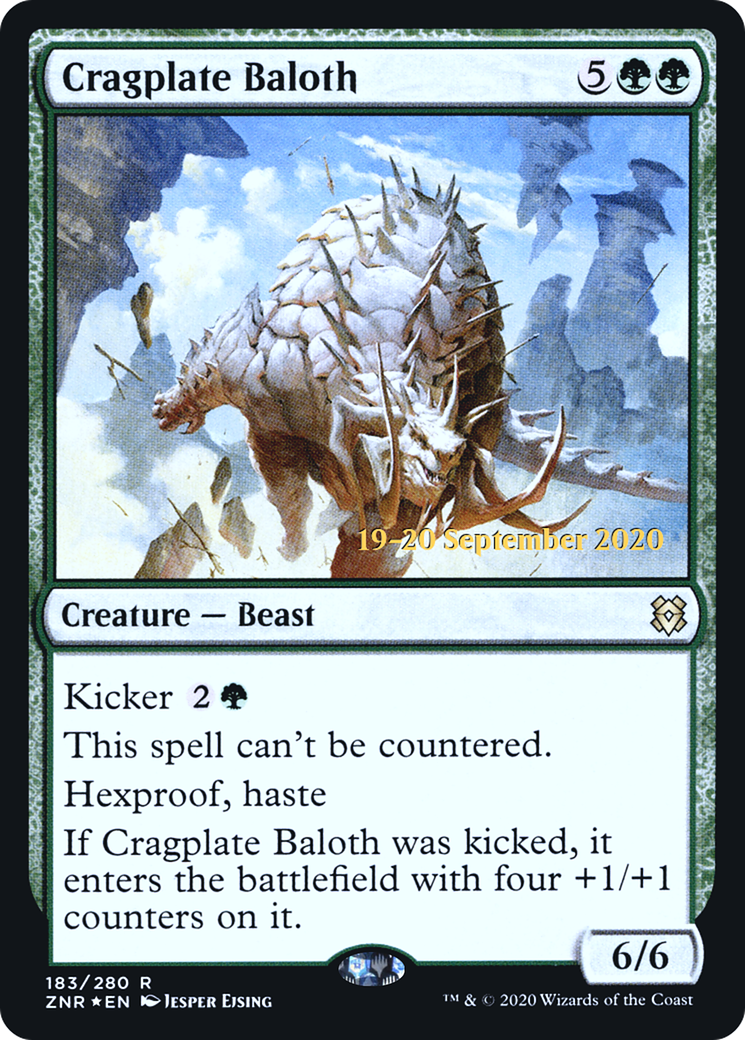 {R} Cragplate Baloth [Zendikar Rising Prerelease Promos][PR ZNR 183]