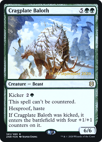 {R} Cragplate Baloth [Zendikar Rising Prerelease Promos][PR ZNR 183]