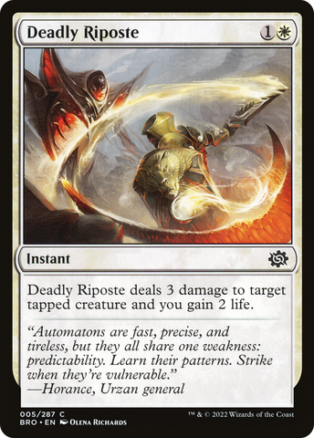 {C} Deadly Riposte [The Brothers' War][BRO 005]