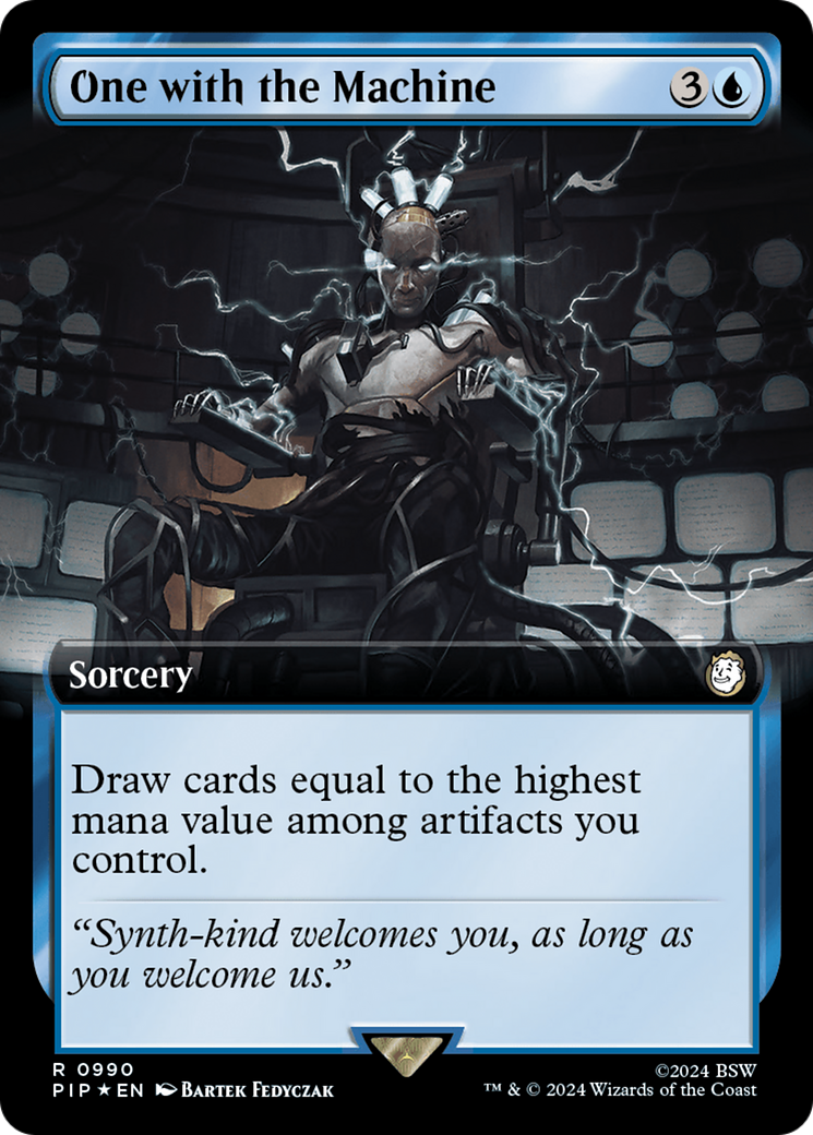 {R} One with the Machine (Extended Art) (Surge Foil) [Fallout][PIP 990]