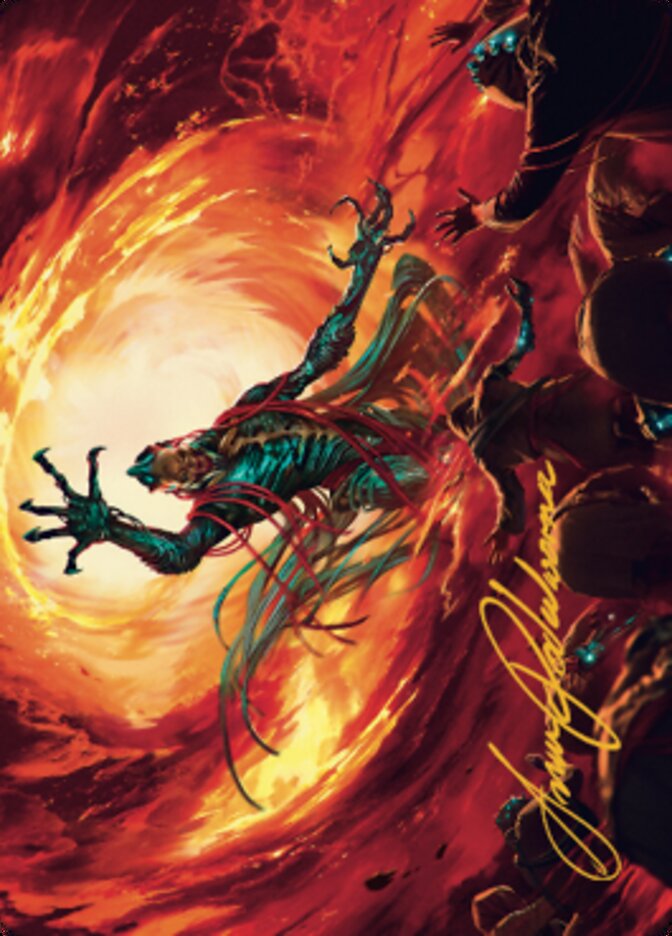 {A} Gix, Yawgmoth Praetor Art Card (Gold-Stamped Signature) [The Brothers' War Art Series][GS ABRO 016]