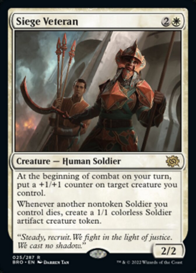 {@R} Siege Veteran [The Brothers' War][BRO 025]