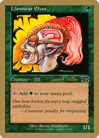 {C} Llanowar Elves (Janosch Kuhn) [World Championship Decks 2000][GB WC00 JK239]