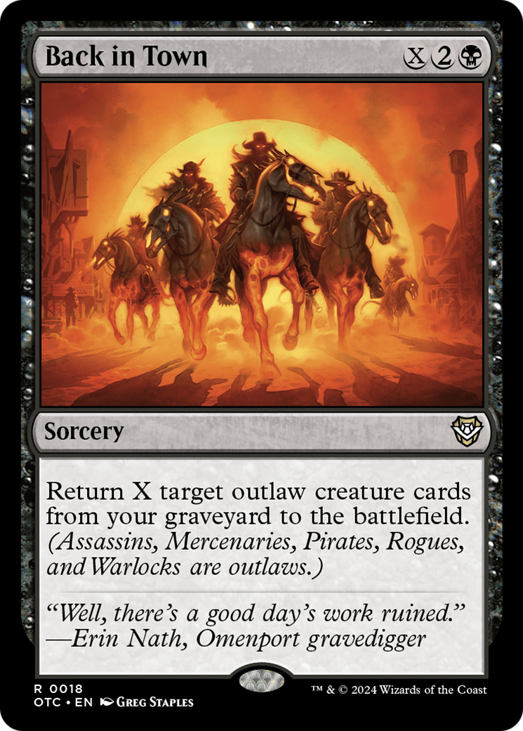 {R} Back in Town [Outlaws of Thunder Junction Commander][OTC 018]