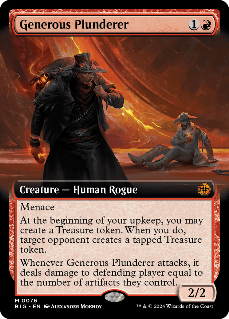 {@R} Generous Plunderer (Extended Art) [Outlaws of Thunder Junction: The Big Score][BIG 076]