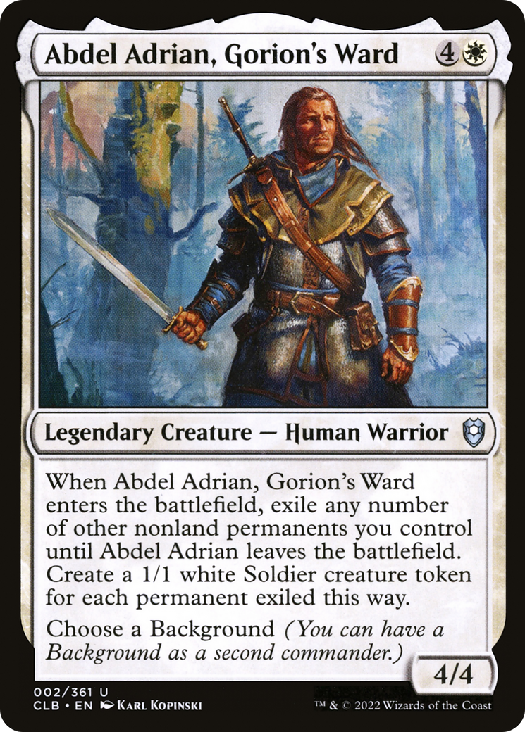 {C} Abdel Adrian, Gorion's Ward [Commander Legends: Battle for Baldur's Gate][CLB 002]