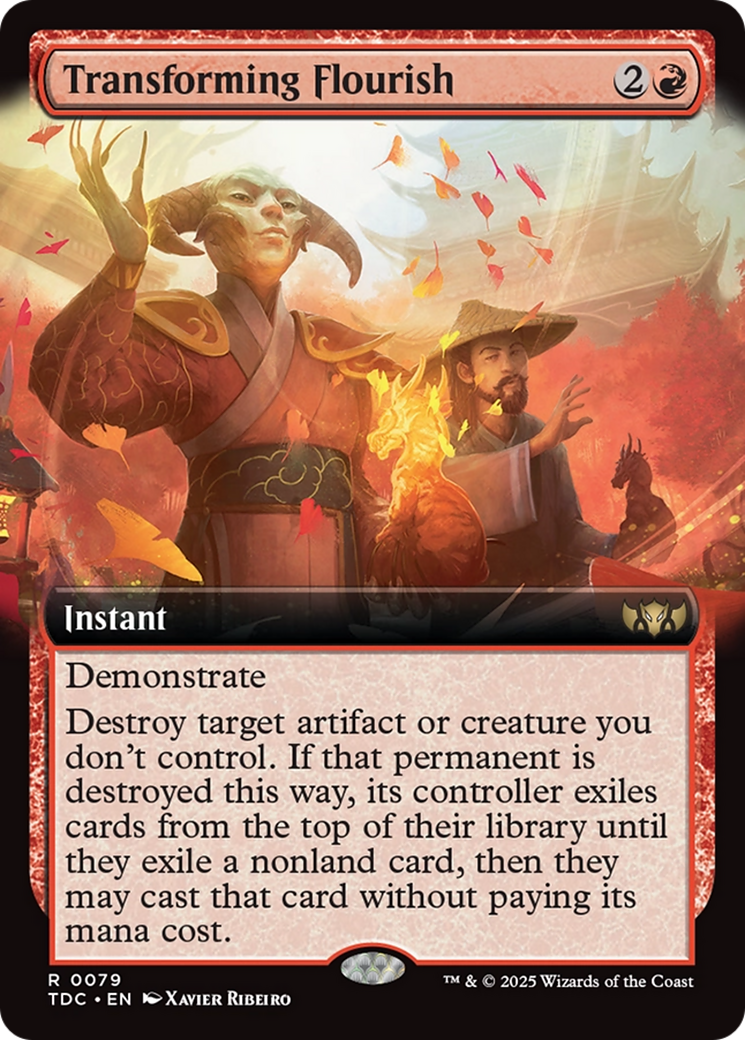 {R} Transforming Flourish (Extended Art) [Tarkir: Dragonstorm Commander][TDC 079]