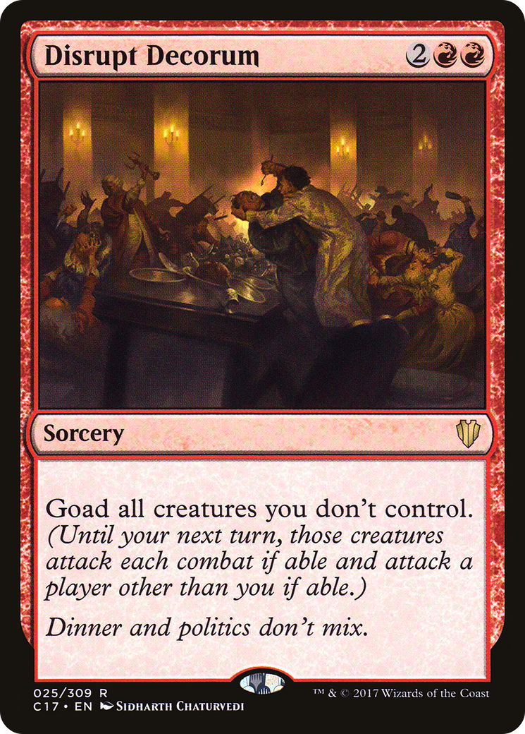 {R} Disrupt Decorum [Commander 2017][C17 025]