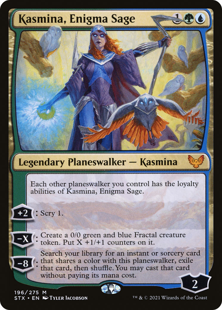 {R} Kasmina, Enigma Sage (Promo Pack) [Strixhaven: School of Mages Promos][PP STX 196]