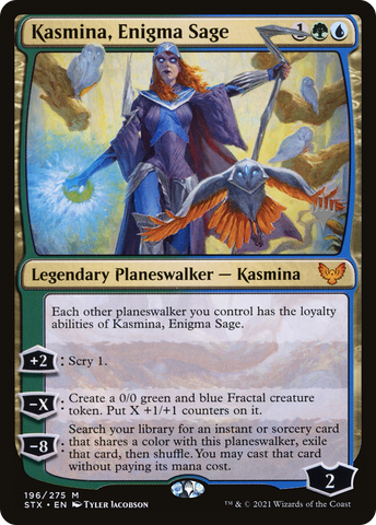 {R} Kasmina, Enigma Sage (Promo Pack) [Strixhaven: School of Mages Promos][PP STX 196]