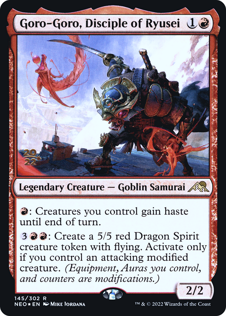 {R} Goro-Goro, Disciple of Ryusei [Kamigawa: Neon Dynasty Prerelease Promos][PR NEO 145]