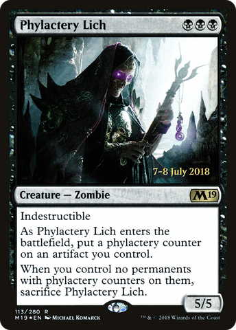 {R} Phylactery Lich [Core Set 2019 Prerelease Promos][PR M19 113]