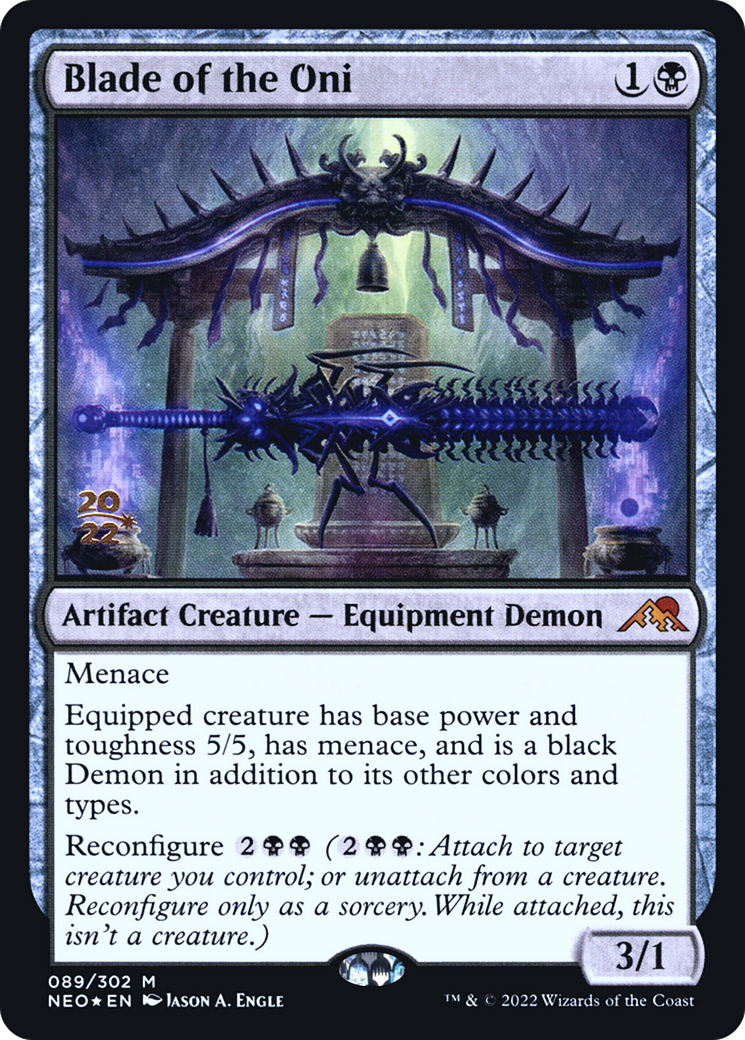 {R} Blade of the Oni [Kamigawa: Neon Dynasty Prerelease Promos][PR NEO 089]