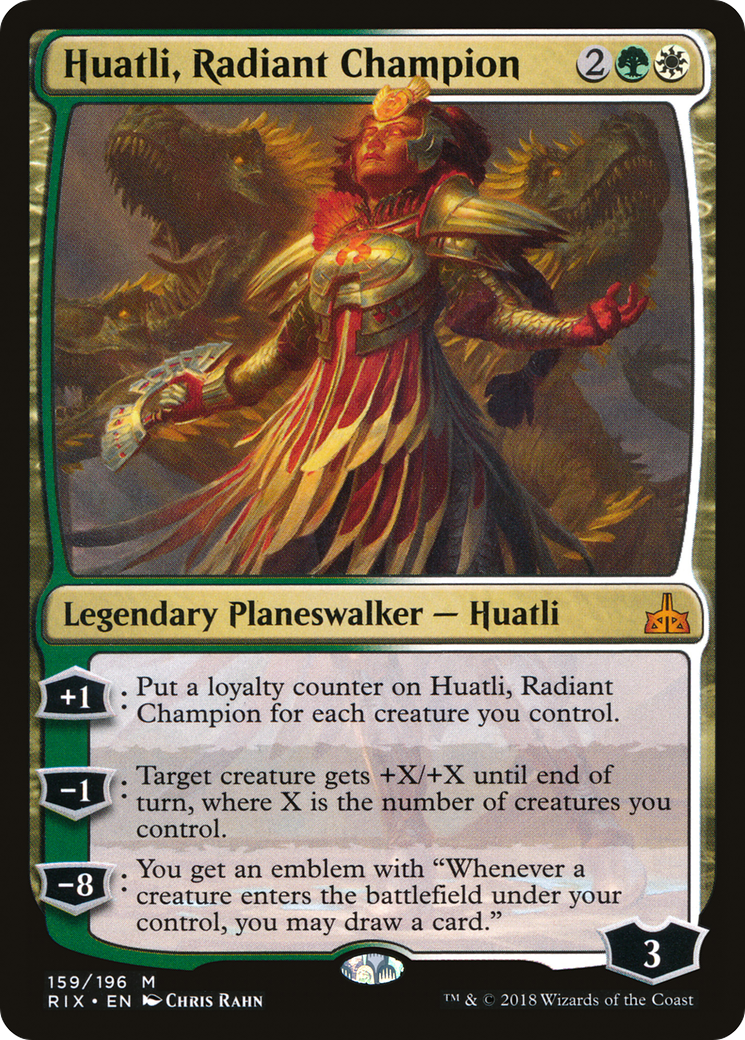 {R} Huatli, Radiant Champion [Rivals of Ixalan][RIX 159]