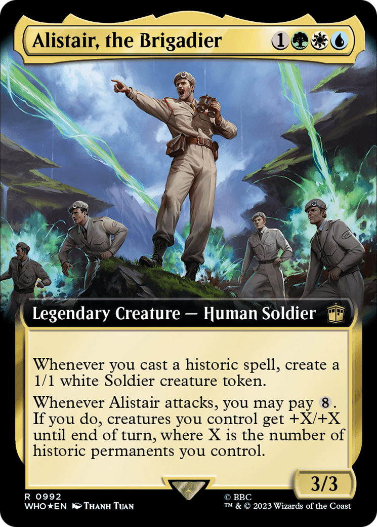 {R} Alistair, the Brigadier (Extended Art) (Surge Foil) [Doctor Who][WHO 992]