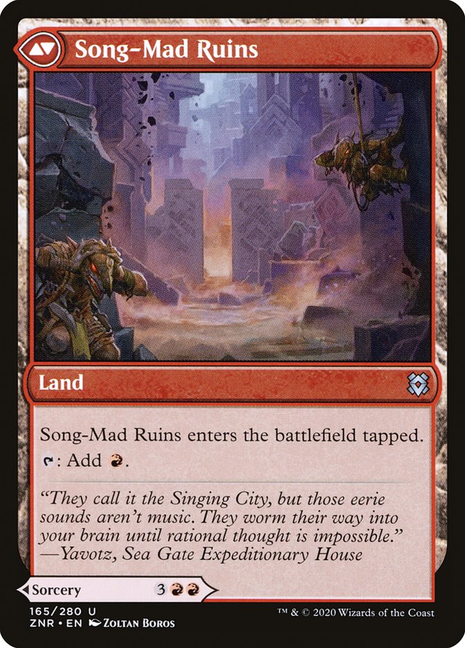 {C} Song-Mad Treachery // Song-Mad Ruins [Zendikar Rising][ZNR 165]