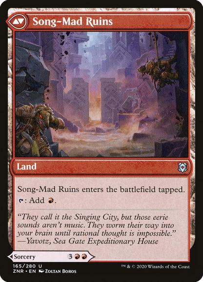 {C} Song-Mad Treachery // Song-Mad Ruins [Zendikar Rising][ZNR 165]