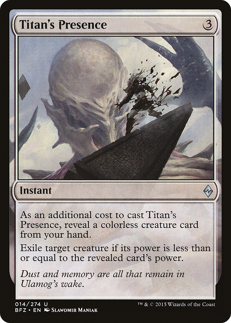 {C} Titan's Presence [Battle for Zendikar][BFZ 014] - Misty Mountain Games